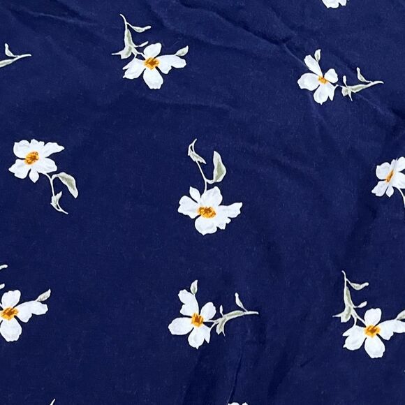 American Eagle Strappy Back Shift Dress Floral Scoop Neck Navy White Size XXS - Picture 2 of 7